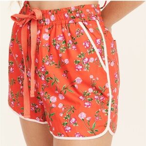 NEW J. Crew Seaside 100% Cotton Short Liberty of London Coral Floral Small BD315
